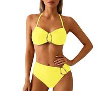 Generisch Bikini para mujer Mini Curvy Tanga Sexy Tanga Bikini Traje de baño Deportivo Extremadamente Clásico Abdominal Traje de baño de dos piezas