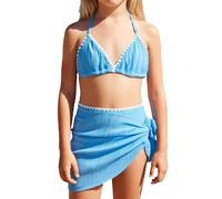 Generisch Bikini para niña de dos piezas para playa, piscina, vacaciones de verano, cómodo juego con pantalones de estilo informal, ideal para excursiones diarias, actividades al aire libre, adecuado