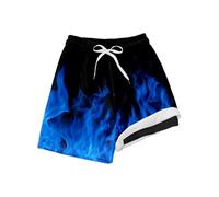 Generisch Bikini para niños con estampado de llamas para niños, pantalones cortos de playa para adolescentes, ideales para la piscina, deportes acuáticos en verano., multicolor, 5-6 años