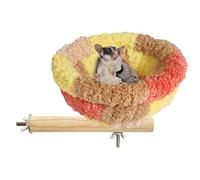 Generisch Bird House for Cage - Cama parrot | Bird Nest Caves Sleeping Places | Birds Perch Board and 5 Rattan Ball for Cockatiel Finches Hamster Gerbil Cuddly Little