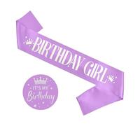 Generisch Birthday Sash Birthday Girl Sash and It's My Birthday Badge Birthday Decorations Set Birthday Sash Birthday Badge for Kids Girls Birthday Party Decorations for Women (B, A)