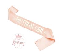 Generisch Birthday Sash Birthday Girl Sash and It's My Birthday Badge Birthday Decorations Set Birthday Sash Birthday Badge for Kids Girls Birthday Party Decorations for Women (RG1, A)