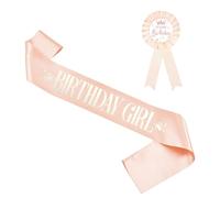 Generisch Birthday Sash Birthday Girl Sash and It's My Birthday Badge Birthday Decorations Set Birthday Sash Birthday Badge for Kids Girls Birthday Party Decorations for Women (RG2, A)