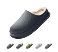 Generisch Bjork Cloud Slippers, Women's Slip On Slippers, Unisex Invierno Cozy Fashion Casual Home Shoes Flat Non Slip, Gris oscuro., 44/45 EU