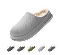 Generisch Bjork Cloud Slippers, Women's Slip On Slippers, Unisex Invierno Cozy Fashion Casual Home Shoes Flat Non Slip, gris, 44/45 EU