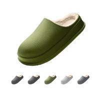 Generisch Bjork Cloud Slippers, Women's Slip On Slippers, Unisex Invierno Cozy Fashion Casual Home Shoes Flat Non Slip, verde, 44/45 EU