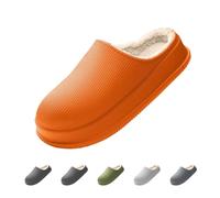 Generisch Bjork Cloud Slippers, Women's Slip On Slippers, Unisex Invierno Cozy Fashion Casual Home Shoes Flat Non Slip, naranja, 38/39 EU
