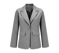 Generisch Blazer elegante rosa para mujer, blazer corto, festivo, moderno, chaqueta de traje, chaqueta deportiva, chaqueta de negocios, chaqueta con botón, chaqueta de mujer, solapa, oficina