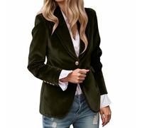 Generisch Blazer - Traje de negocios para mujer, elegante, chaqueta de solapa, elástica, deportiva, ligera, con bolsillos, color liso, solapa, chaqueta festiva, corte ajustado, ropa exterior, R GN2