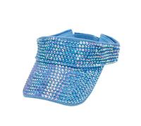 Generisch Bling Rhinestone - Gorra deportiva ajustable para verano, unisex, azul celeste, Talla única
