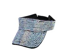 Generisch Bling Rhinestone - Gorra deportiva ajustable para verano, unisex, Negro , Talla única