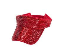 Generisch Bling Rhinestone - Gorra deportiva ajustable para verano, unisex, rojo, Talla única