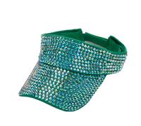 Generisch Bling Rhinestone - Gorra deportiva ajustable para verano, unisex, verde, Talla única
