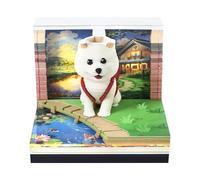 Generisch Bloc de notas 3D, bloc de notas artístico 2026 para decoración - figura de perro de papel para escribir planificación para adultos, niños, estudiantes, día festivo, Navidad, Adviento
