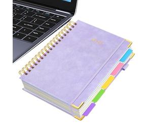 Generisch Bloc de notas de 300 páginas - Registro de temas, 1 pieza de registro grueso para lecturas de datos, hojas perforadas con respaldo resistente, suministro académico, carpeta de estudio para