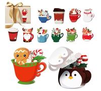 Generisch Bloc de notas de vacaciones | 12 piezas de tazas de té accesorios de escritorio, decoración de oficina de Navidad | para estuches de lápices, tabletas, preescolares, guarderías, aulas