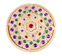 Generisch Bloque de Piedras Preciosas - Bloques de construcción de Madera con Piedras Preciosas Brillantes, de patrón 3D, Juguete Creativo de Primavera para niños pequeños
