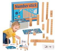 Generisch Bloques de matemáticas, conteo de dados | Cubo de matemáticas sin olor Número de madera Bloques de construcción | Materiales de enseñanza de matemáticas para mejorar el número de niños y