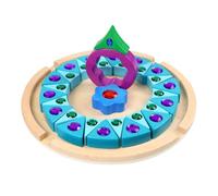 Generisch Bloques de piedras preciosas, bloques de cubos de piedras preciosas, bloques de construcción con patrón de madera | Bloques de construcción brillantes para el aprendizaje temprano, bloques