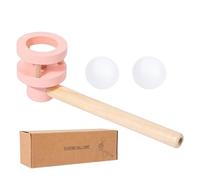 Generisch Blow Balance Toy - Wood, Blow Pipe Balls, Fun Build | Brain Thinking Game, Intellectual Party Toy for Kids, Early Learning, Skill Development, Indoor Play, Educational Entertainment