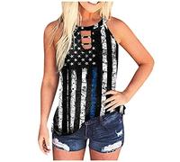 Generisch Blusa sin mangas para mujer, informal, para el tiempo libre, el día a día, con ajuste cómodo, diseño moderno, Negro , S