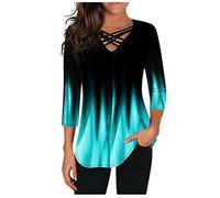 Generisch Blusas sueltas diarias Tops para mujer Top de patrón de serpiente, verde, L