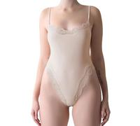 Generisch Body para mujer de danza - Mono de tirantes delgados con encaje, camiseta interior moldeadora, sin mangas, cuello cuadrado, corte ajustado, mono ligero y cómodo 0, c, L