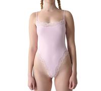 Generisch Body para mujer de danza - Mono de tirantes delgados con encaje, camiseta interior moldeadora, sin mangas, cuello cuadrado, corte ajustado, mono ligero y cómodo 0, Rosa., XL
