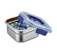 Generisch Boîtes De Stockage Alimentaire Étanches Et Empilables Avec Couvercle | Contenants Hermétiques En Métal Pour Salade, Sandwich, Repas Préparés, École, Camping, Pique-nique Et