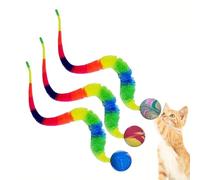 Generisch Bolas de saltar para gatos | Bola interactiva con cola para gato | Bola rebote con cola para gatos juguete para gatos 3 piezas de juguete de pelota para gatos