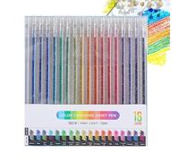 Generisch Bolígrafos de gel con purpurina, juego de 24 colores, flujo de tinta uniforme, secado rápido, vibrantes, ideal para proyectos de arte en la escuela, diarios, álbumes de recortes