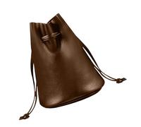 Generisch Bolsa de cuero con cordón, bolsa de cuero negro, bolsas de caramelos, bolsa de cuero negro, bolsa de monedas para mujer, pequeña bolsa de regalo, piel sintética, cordón de sellado para dados