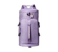 Generisch Bolsa de deporte para hombre y mujer, bolsa de viaje deportiva con compartimento para zapatos y compartimento húmedo, bolsas de noche para yoga, viajes, natación, camping, ligero (púrpura