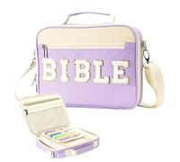 Generisch Bolsa de la Biblia, organizador de gran capacidad - Bolsa de transporte de escritura sagrada, para estudiantes de teología de la iglesia, cristianos, reunión de oración, viajes misioneros