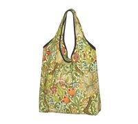 Generisch Bolsa de la compra de tela con estampado floral Art Nouveau portátil, 64 x 38 cm, Color12, small, One Style