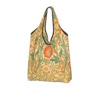 Generisch Bolsa de la compra de tela con estampado floral Art Nouveau portátil, 64 x 38 cm, Color14, small, One Style