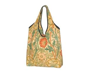 Generisch Bolsa de la compra de tela con estampado floral Art Nouveau portátil, 64 x 38 cm, Color14, small, One Style