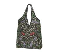 Generisch Bolsa de la compra de tela con estampado floral Art Nouveau portátil, 64 x 38 cm, Color15, small, One Style