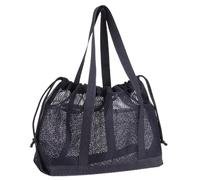 Generisch Bolsa de playa de malla, bolsa plegable con cordón, bolsa de transporte para piscina, para vacaciones de verano, compras, viajes, natación, bolsa de deporte, juguetes, toallas, mujeres