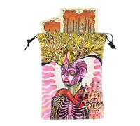 Generisch Bolsa de Tarot | Bolsa de Almacenamiento de satén con cordón para Joyas | Organizador de protección para Viajes por la Noche de Juego Altar Accesorios | Cubierta, Accesorios de