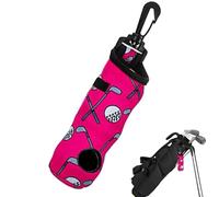 Generisch Bolsa de té de golf, almacenamiento para pelotas de golf con llaveros, accesorios de golf resistentes al agua con grabación de 3 té para viajes, campo de golf, campo de conducción y torneos
