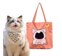 Generisch Bolsa de viaje plegable para mascotas con orificio de ventilación, bolsa plegable para gatos, camping, senderismo, perro, bolsa de transporte para gatos (rojo)
