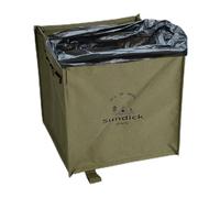 Generisch Bolsas de basura para exteriores, plegable, para camping, cubo de basura para exteriores, red de almacenamiento integrada, contenedor de reciclaje para patio, césped, terraza y jardín