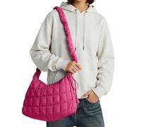 Generisch Bolso bandolera para mujer con estilo bandolera, todos los bolsos de hombro minimalistas, ideales para el viaje diario al trabajo y excursiones de ocio, Rosa intenso., Talla única