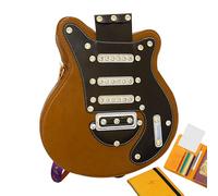 Generisch Bolso de hombro - Bolso de hombro con forma de guitarra de moda | Mochila ligera con cremallera de alta capacidad para uso diario, compras, escuela, marrón, ver descripción