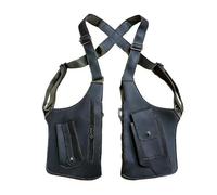 Generisch Bolso de hombro doble para hombre | Con correa ajustable a prueba de robo impermeable, de hombro doble | Para uso diario, viajes, trabajo, escuela, compras, pasear, Verde militar
