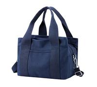 Generisch Bolso de hombro para mujer, bolso de lona de gran capacidad, informal, clase de trabajo, pasta para monedero (azul, talla única)