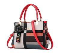 Generisch Bolso de hombro para mujer Bolso de mensajero Bolso para mujer Bolsos Crochet Manuales, rojo, talla única