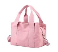 Generisch Bolso de hombro para mujer, gran capacidad, lona, informal, bolso de clase de trabajo, carterista, monederos para mujer, Rosa., Talla única para todos