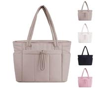 Generisch Bolso de mujer con cremallera, gran capacidad y correa para el hombro, bolsillo para portátil de 15,6 pulgadas y bolsa para botella de agua de 1,2 litros, ideal para el trabajo, la escuela y